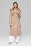 Women's trench coat LARICA OW-COLC-0107 v2 - beige