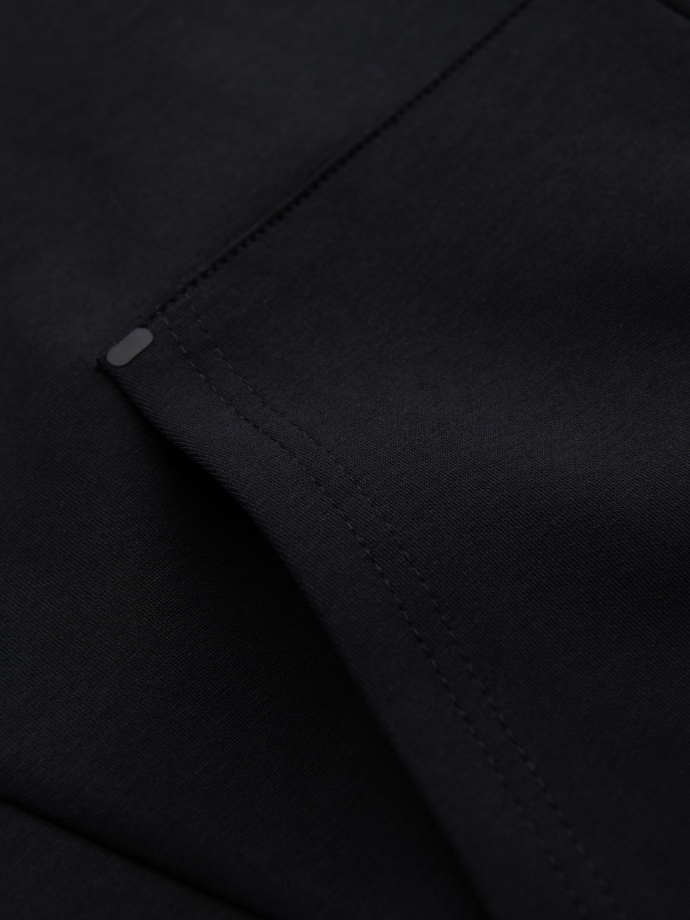 Rozpinana bluza dresowa hoodie w stylu streetwearowym – czarna V3 OM-SSZP-0213