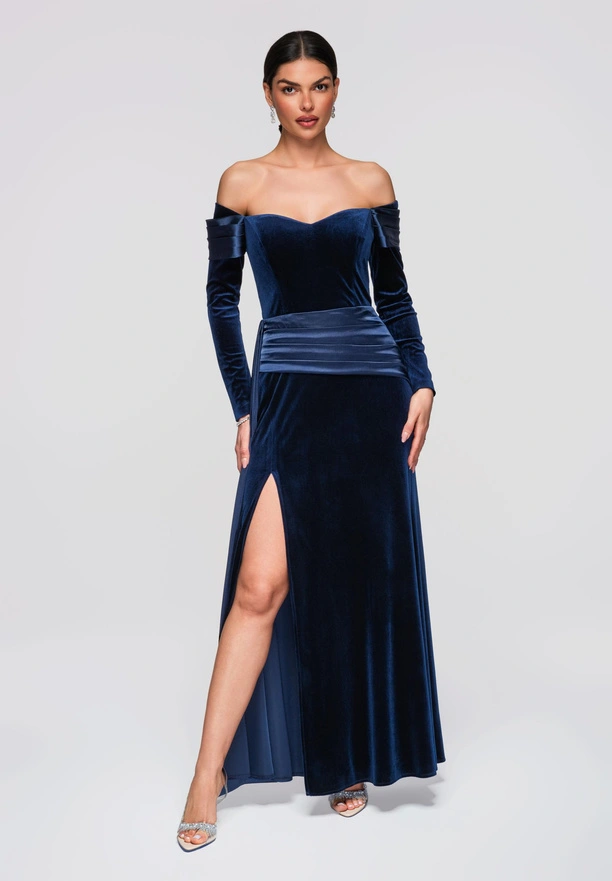 Evening dress LA-OM-DLR254 - navy