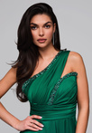 Evening dress LA-OM-DLR252 bottle green