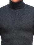 Men's turtleneck sweater E249 - navy blue 