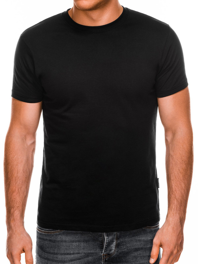 Men's plain t-shirt S884 - black