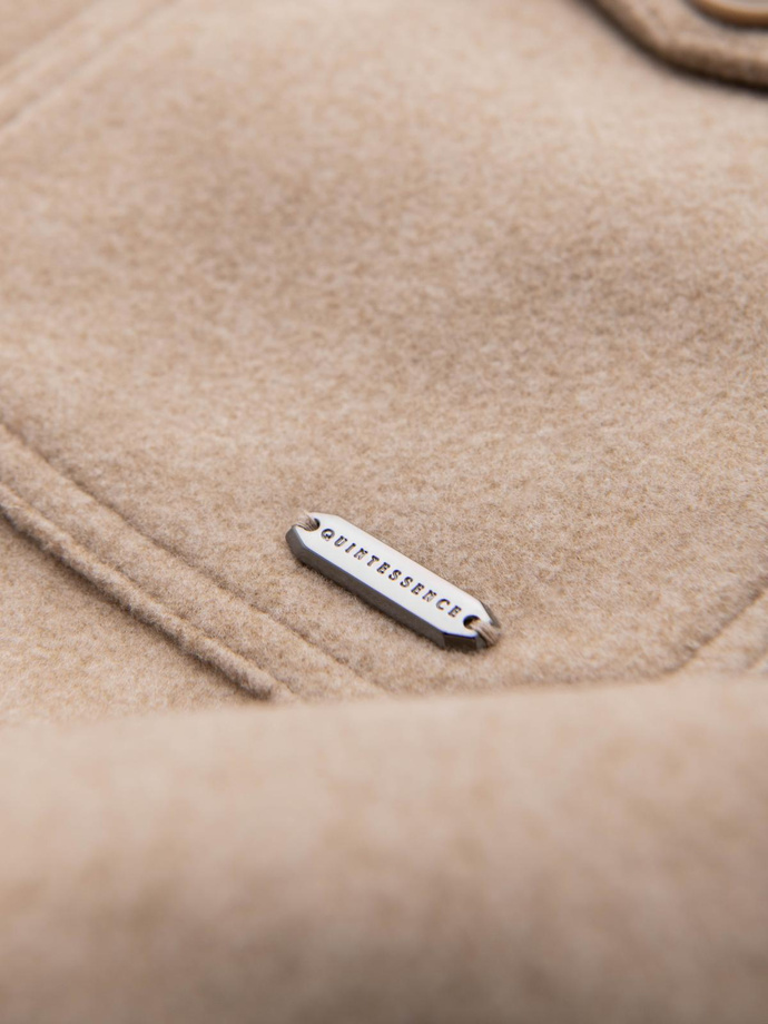 Męska kurtka koszulowa - beżowa V1 OM-JANP-0291