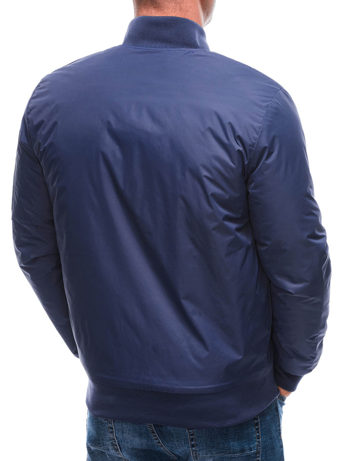 Men's mid-season jacket C532 - dark blue
