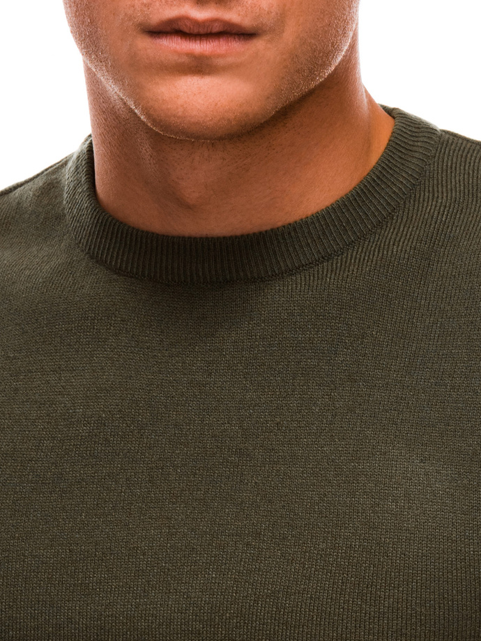 Sweter męski - oliwkowy V7 EM-SWBS-0100