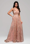 Evening dress LA-OM-DLR148 - pink