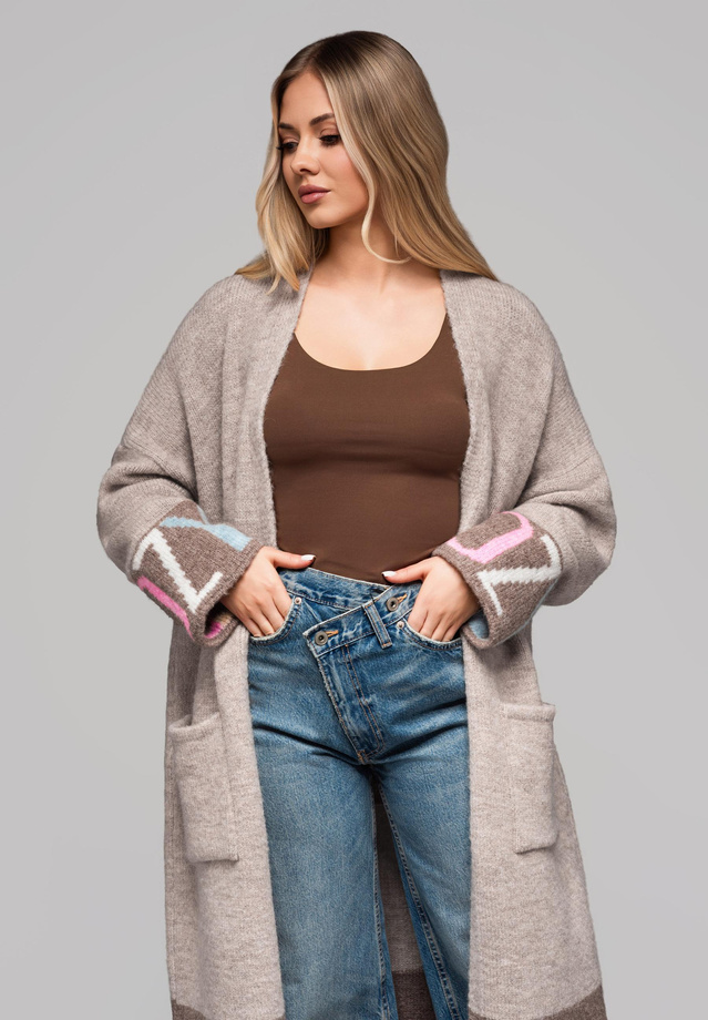 Women's sweater LW-SWCD-0101 light beige