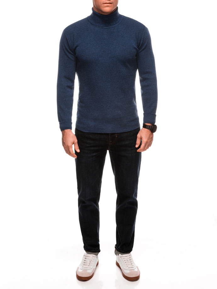 Men's turtleneck sweater E250 - dark blue