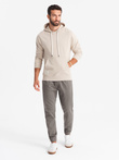 Men's knitted joggers with pleats - graphite V4 OM-PAJO-0202