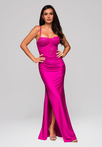 Evening dress LA-OM-DLR186 - fuchsia
