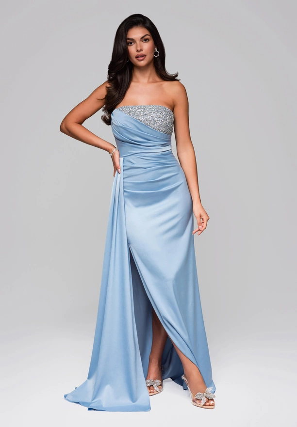 Evening dress LA-OM-DLR224 light blue