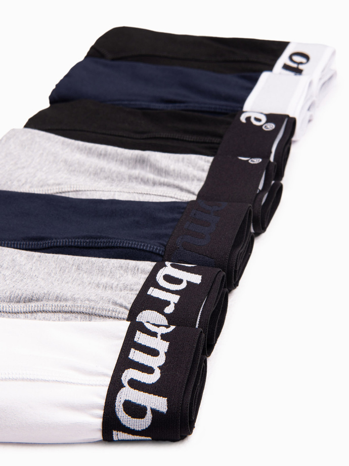 Bokserki męskie bawełniane z kontrastową gumą - 7-pak mix V2 OM-UNBO-0100