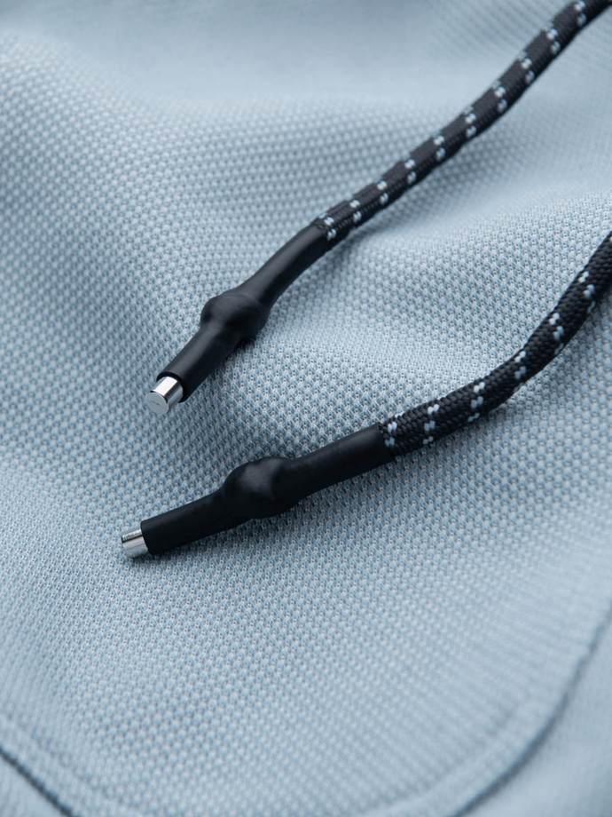 Men's structured knit sweatpants - light blue V4 OM-PASK-0211