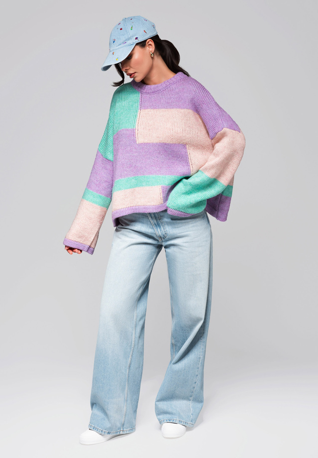 Sweter damski LW-SWSW-0108 - lilac/mint