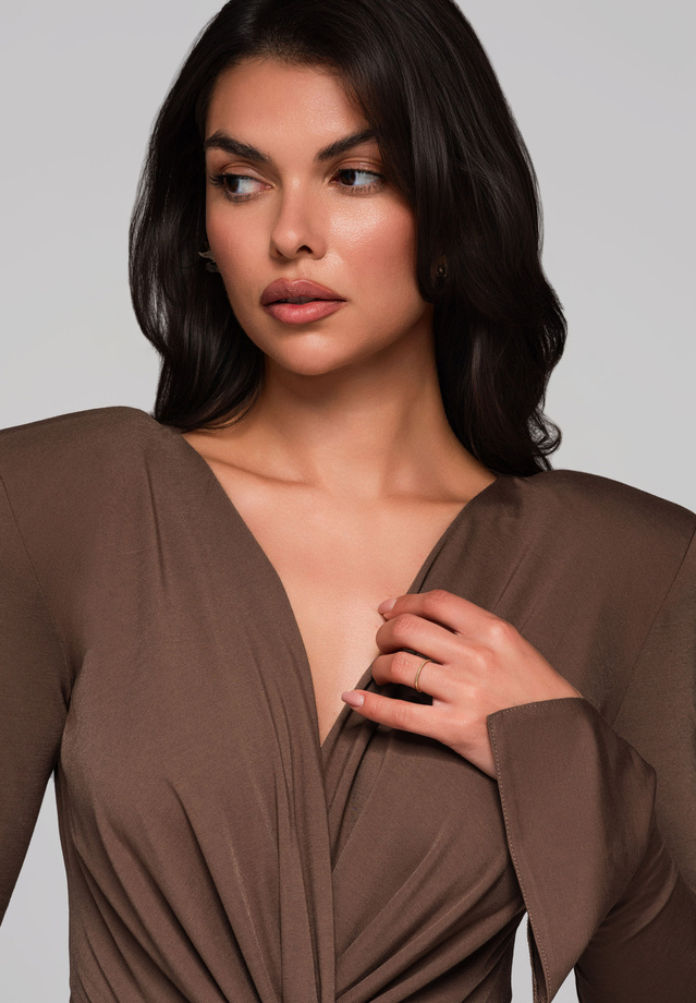 Sukienka wieczorowa LA-OM-DLR185 - light brown