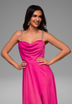 LA-OM-DLR083 Regular Fit raspberry evening dress
