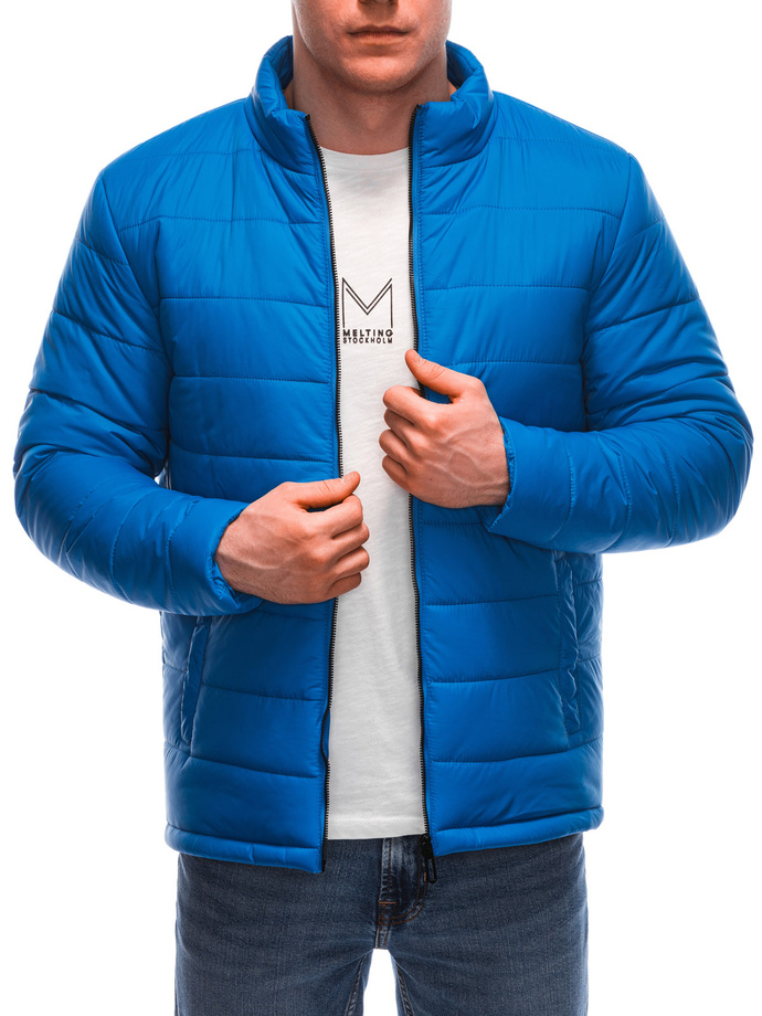 Men's mid-season quilted jacket C526 - blue