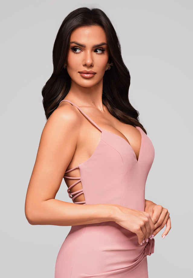 Evening dress LA-OM-DLR208 - pink