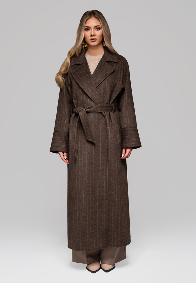 Men's minimalist coat with detachable vest - beige V1 OM-COLC-0139