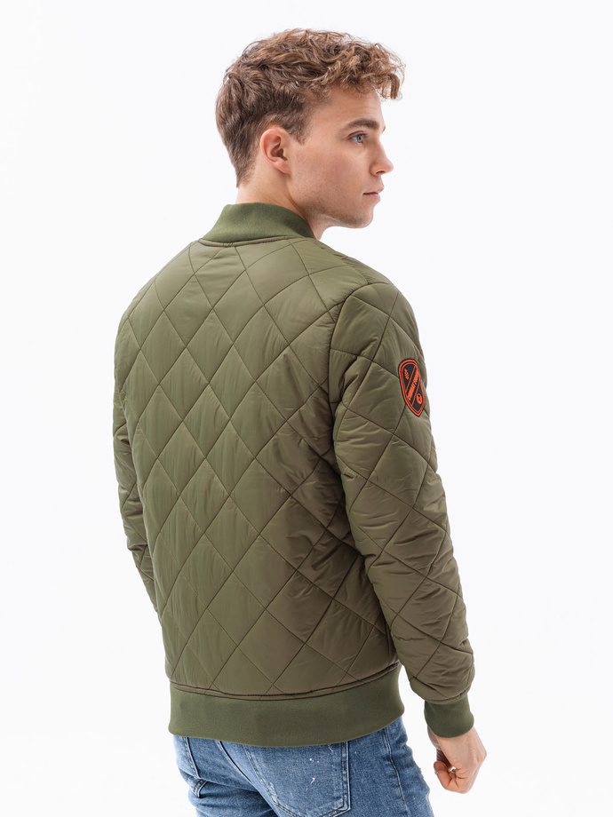 Men's insulated bomber jacket - olive V1 C357
