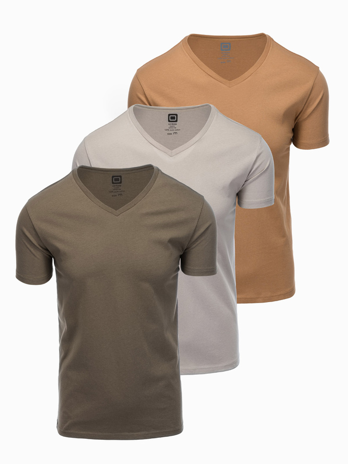 Zestaw koszulek bawełnianych V-NECK 3-pak - mix V1 Z29