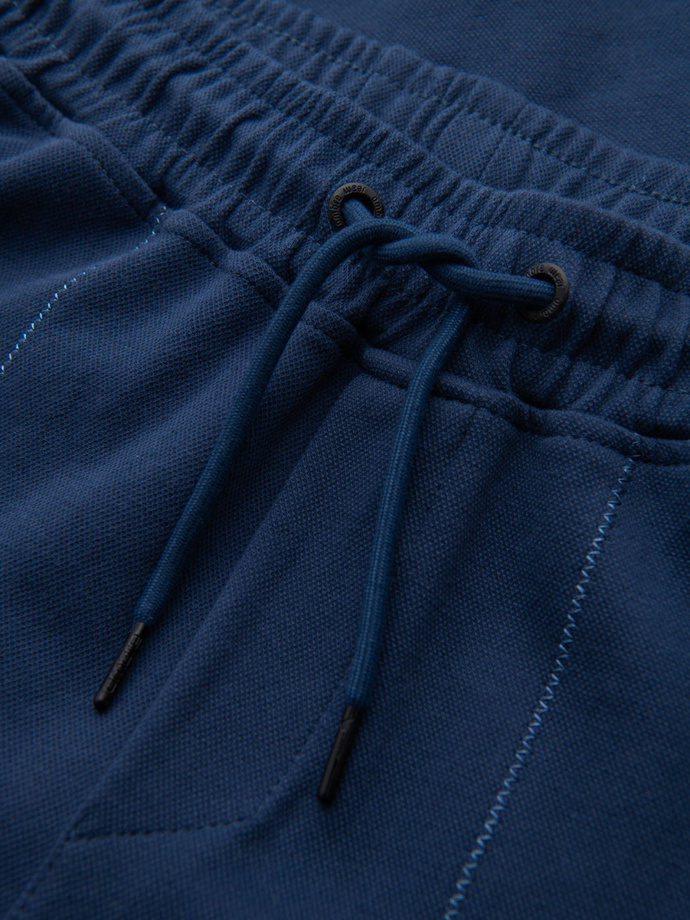 CARROT men's structured knit sweatpants - dark blue V5 OM-PASK-0143