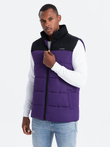 MEN'S QUILTED SLEEVELESS V63 - PURPLE