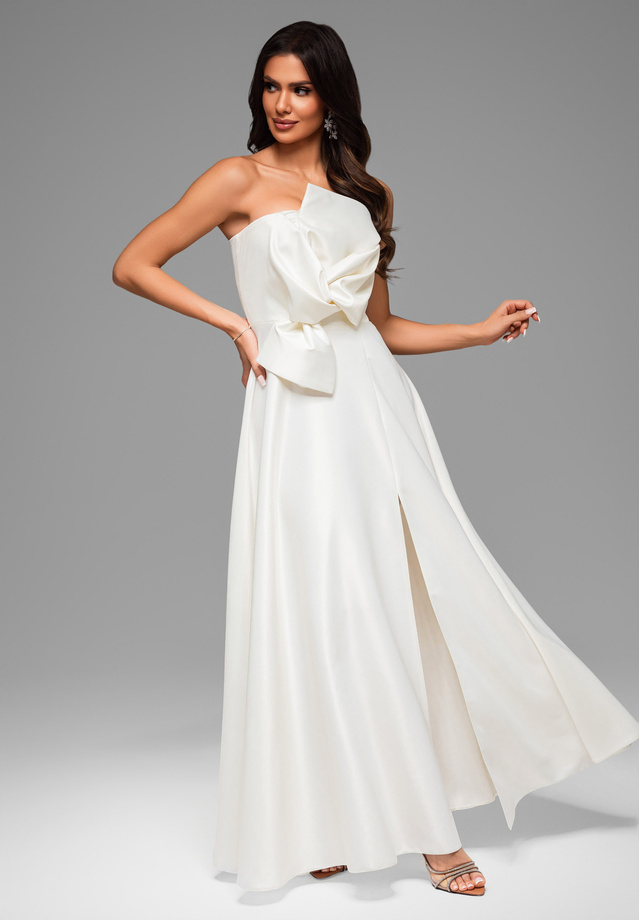 Evening dress LA-OM-DLR004 Regular Fit ecru