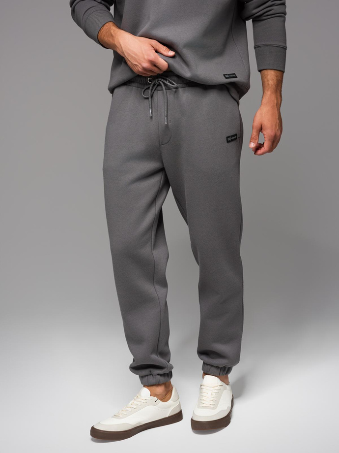 Classic sweatpants with drawstrings unisex-grey V18 OU-PSBC-0100