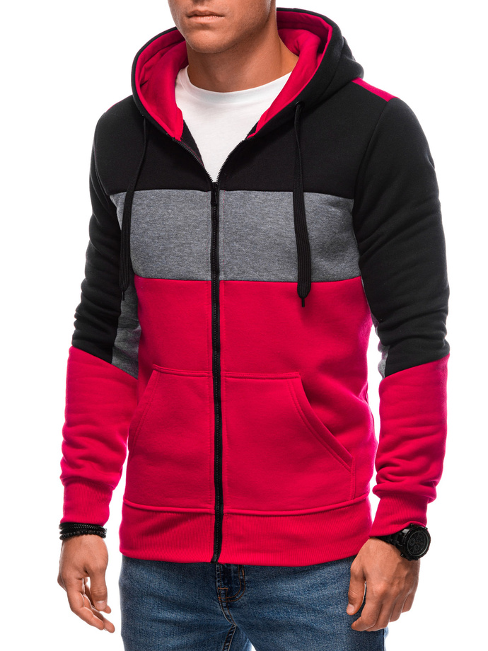 Men's zip-up sweatshirt B1681 - red