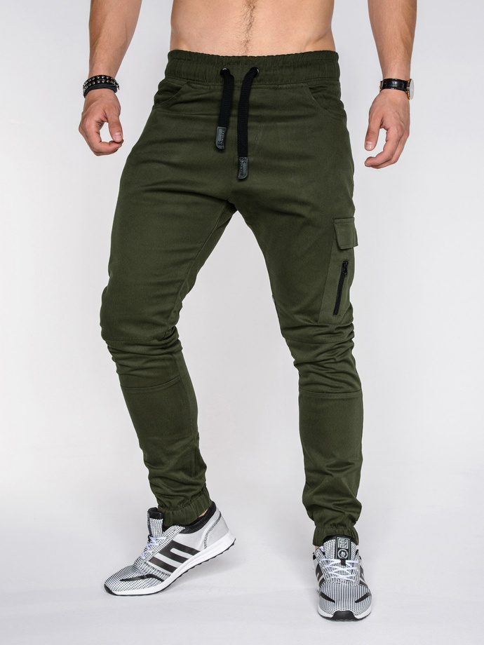 Men's pants joggers - green P391