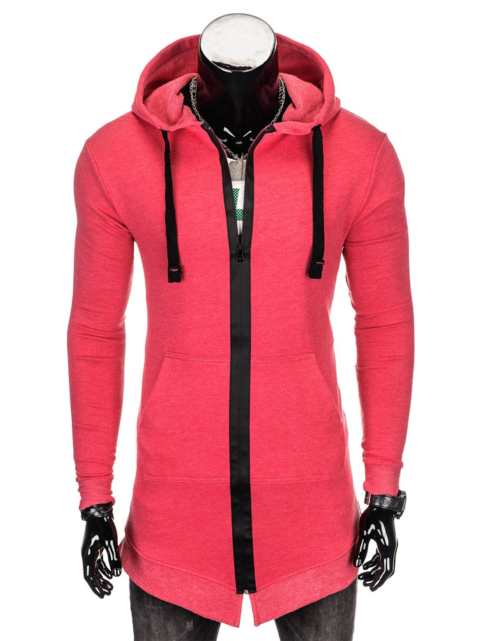 Men's zip-up hoodie B763 - red