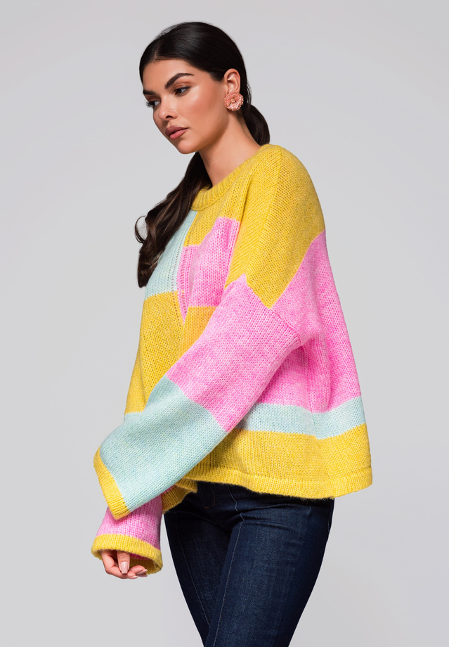 Women's sweater LW-SWSW-0108 - yellow/mint