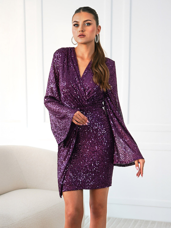 FREYA mini dress DLR137- purple