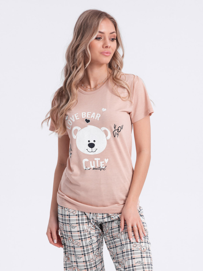 Women's pyjamas ULR277 - beige