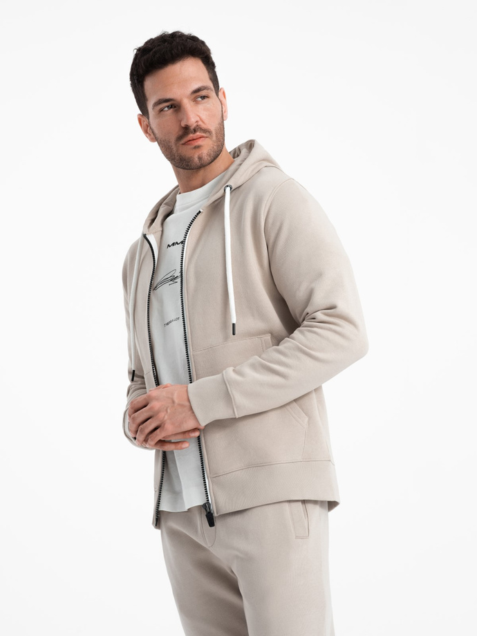 Men's sweatshirt set unbuttoned sweatshirt + pants - ash V1 Z83