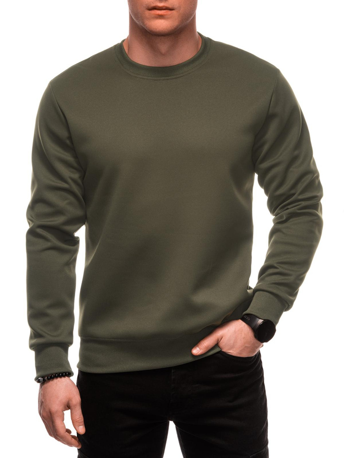 Men's hoodless sweatshirt B1710 - olive green
