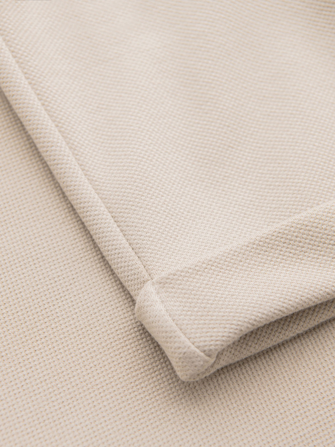 Men's knit shorts with rolled up legs - sand V3 OM-SRCS-0170