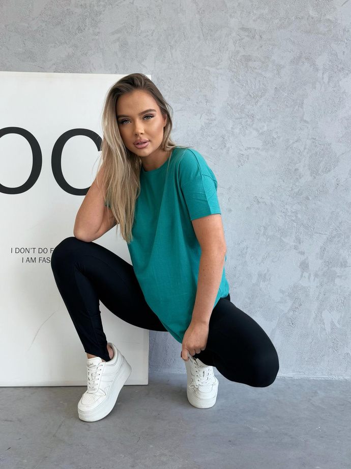 Oversize t-shirt SLR094 - turquoise
