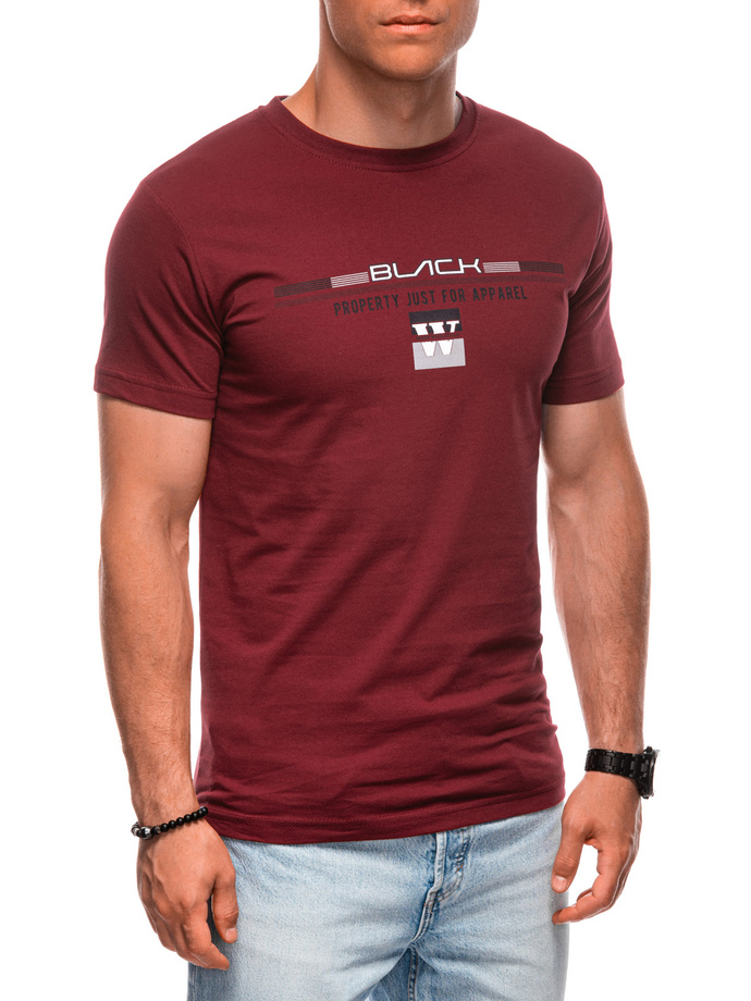 Men's printed t-shirt S2016 - dark red