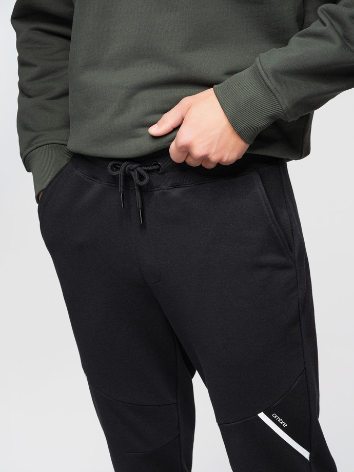 Men's sweatpants joggers - black V2 OM-PASK-0280