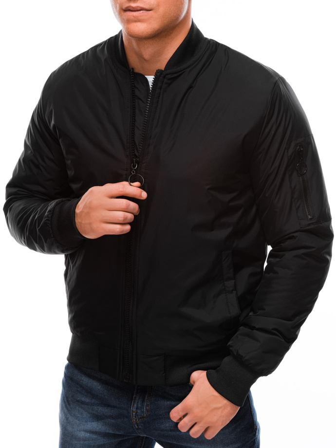 Men's mid-season jacket C532 - black