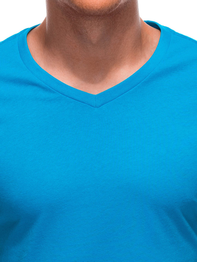 Men's basic V-neck t-shirt EM-TSBS-0101 - turquoise V7