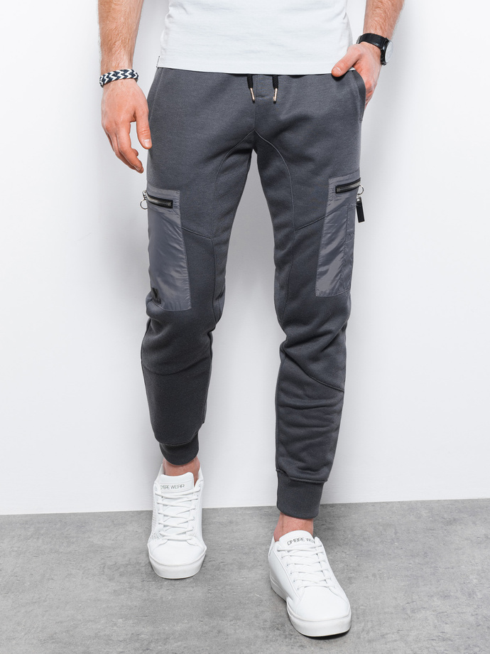 Men's sweatpants - dark grey P917