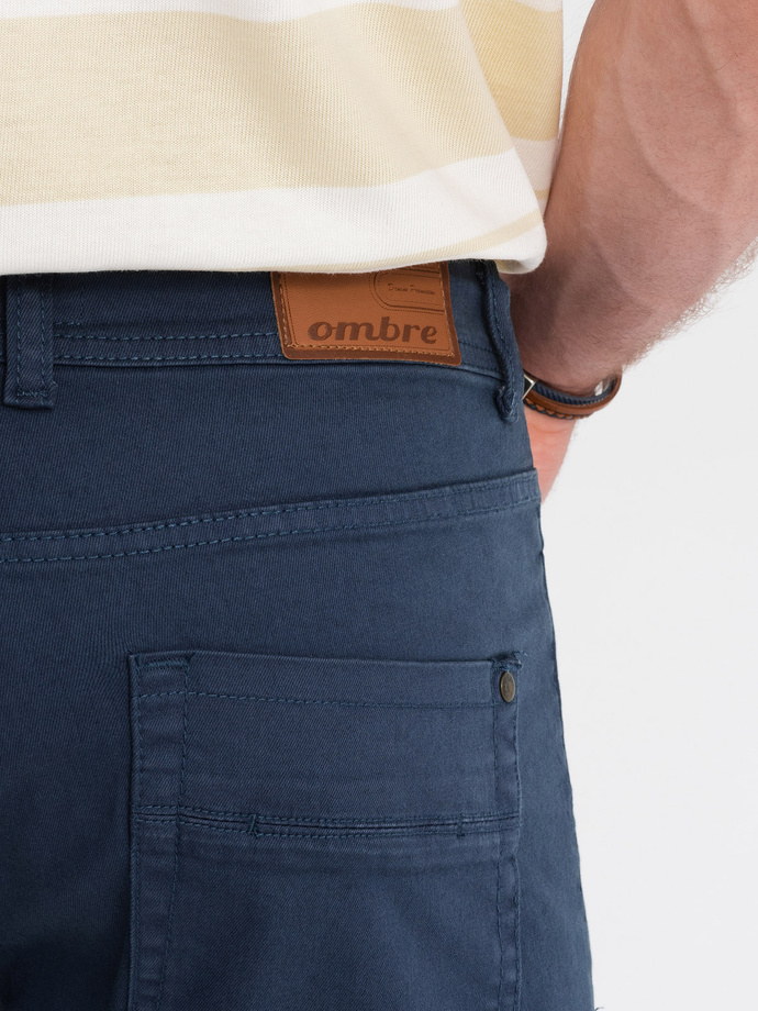 Szorty męskie CHINO - ciemnoniebieskie V8 OM-SRDS-0103