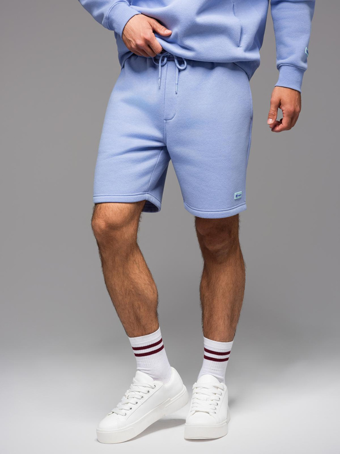 Szorty dresowe unisex ze ściągaczem w pasie – lawendowe V9 OU-SRBC-0101