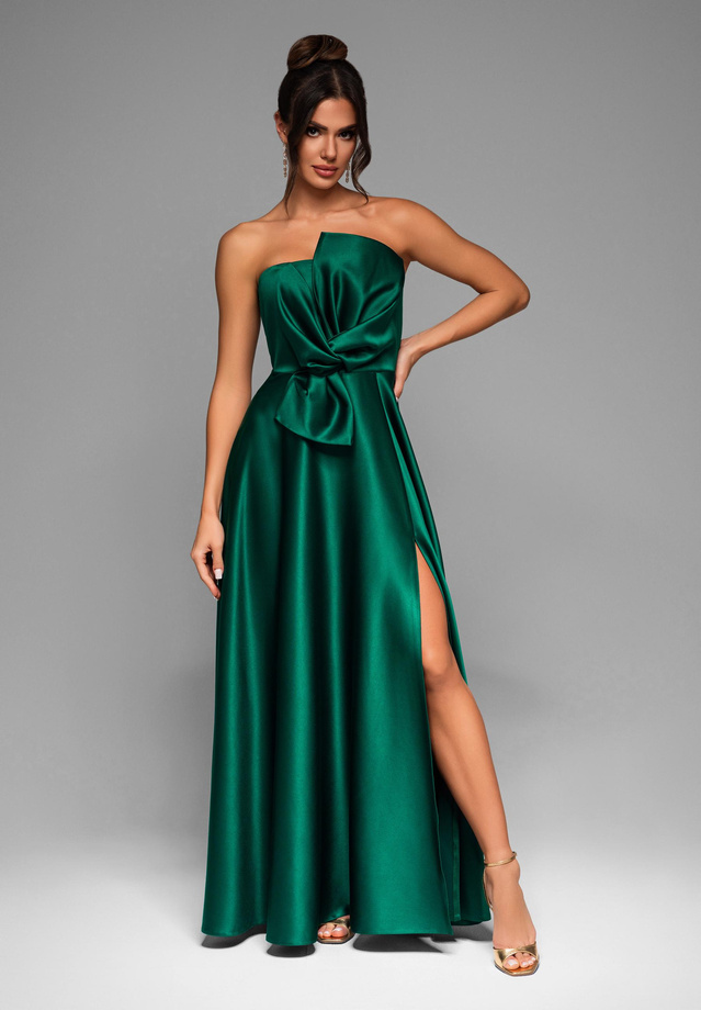 Evening dress LA-OM-DLR004 Regular Fit green