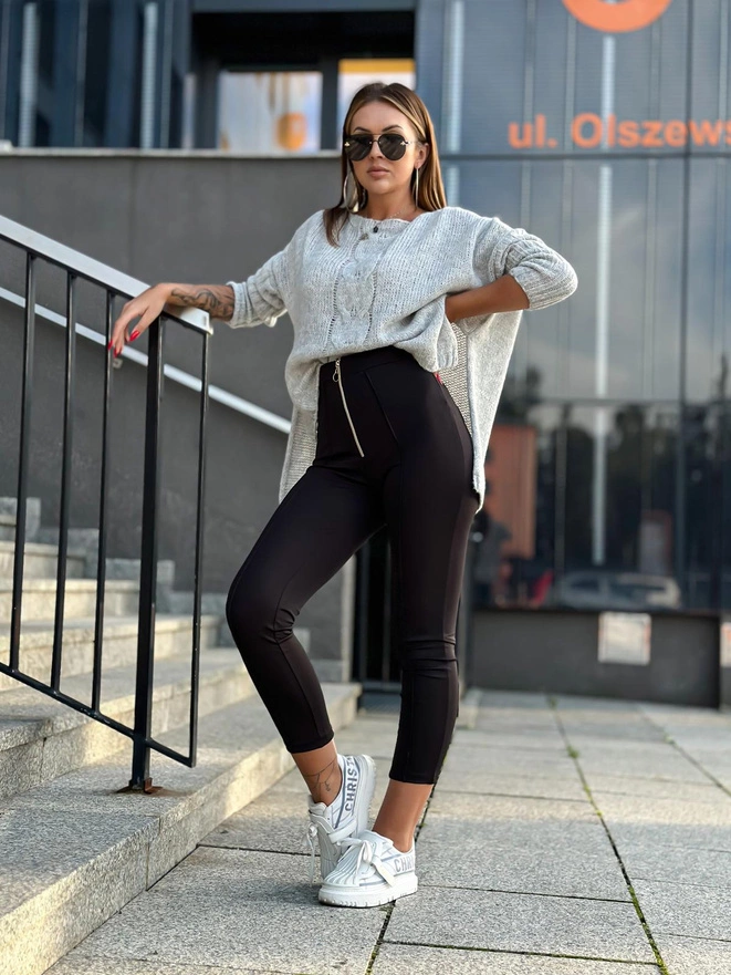 Women's leggings pants PLR267 - black