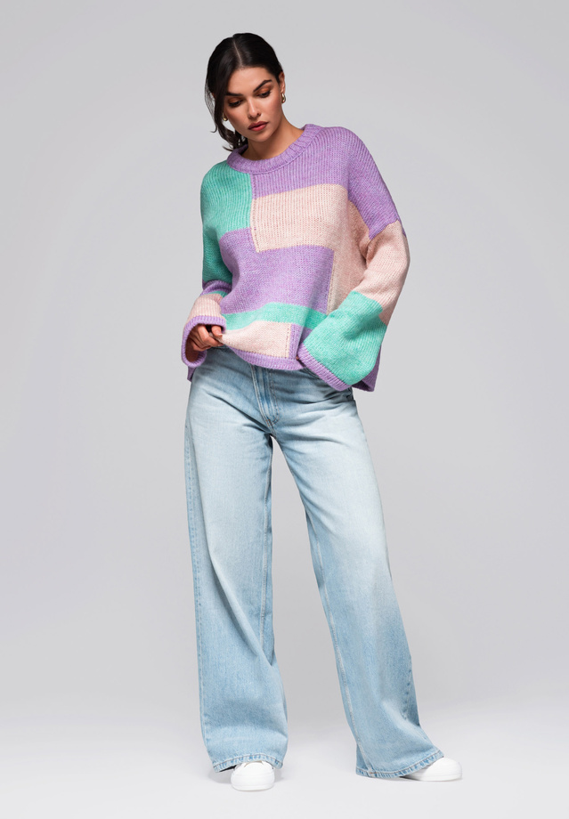 Women's sweater LW-SWSW-0108 - lilac/mint