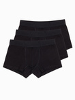 Men's cotton boxer shorts with logo - 3-pack black V1 OM-UNBO-0105